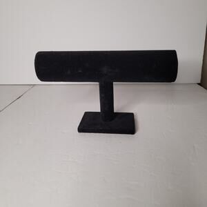 Elegant Black Velvet T-Bar Bracelet Holder Stand Jewelry Display